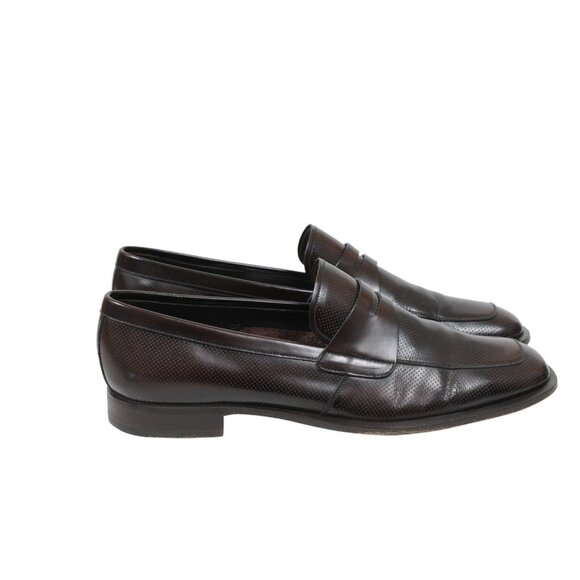 Prada Mens Penny Loafers US 9.5 UK 8.5 Brown Calfskin Leather Slip Ons - Picture 8 of 11